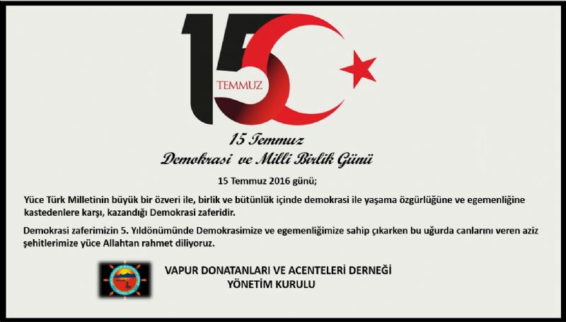 15 TEMMUZ DEMOKRASİ VE MİLLİ BİRLİK GÜNÜ 1